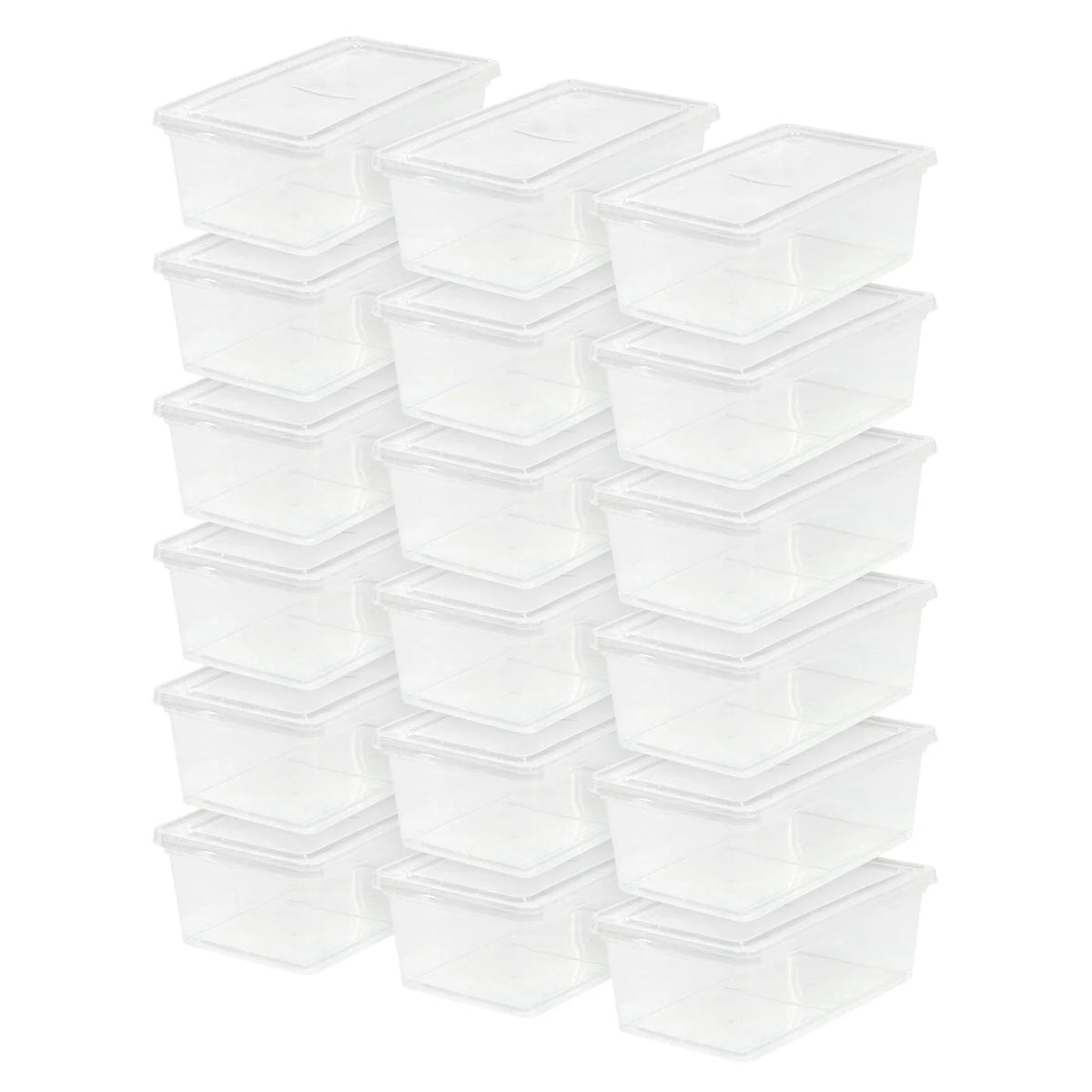 Clear Non-Latching Box 18 Pack - 6 QT