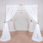 Efavormart 10ft | 4 Post Gold Metal DIY Photography Backdrop Stand, Wedding Arch Canopy Tent