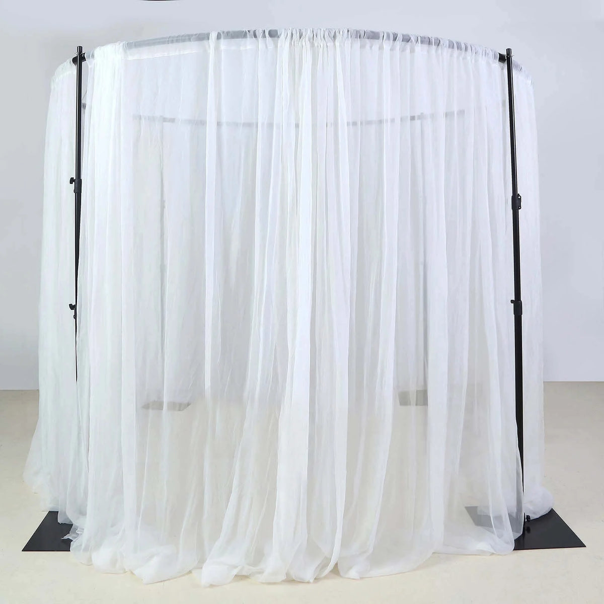 Efavormart 10ft | 4 Post Gold Metal DIY Photography Backdrop Stand, Wedding Arch Canopy Tent
