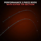 KastKing Brutus Twin-Tip Casting Rod | 6'6" / Fast-Medium Heavy-2+ Extra Tip