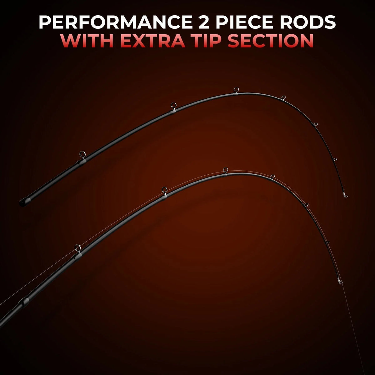 KastKing Brutus Twin-Tip Casting Rod | 6'6" / Fast-Medium Heavy-2+ Extra Tip