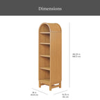 Better Homes & Gardens Juliet Narrow Arch Bookcase, Deep Green and Light Honey
