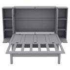 Murphy Wall Bed with Storage Shelves Drawers and USB Charging