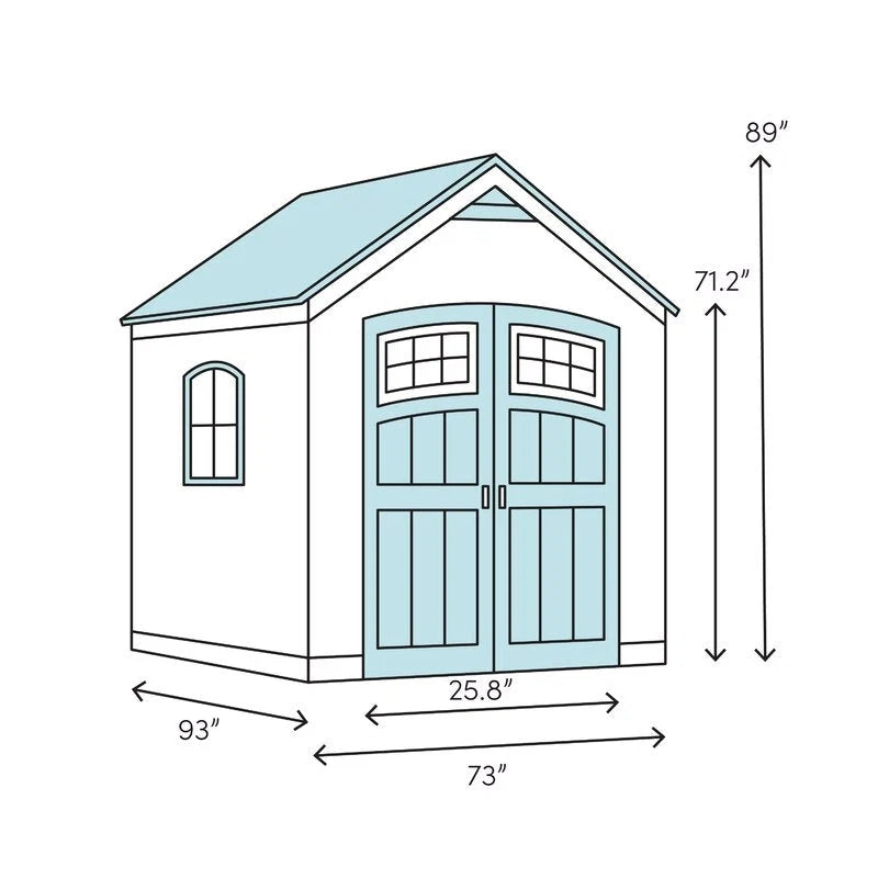 6-Ft. x 7.5-Ft. Plastic Storage Shed
