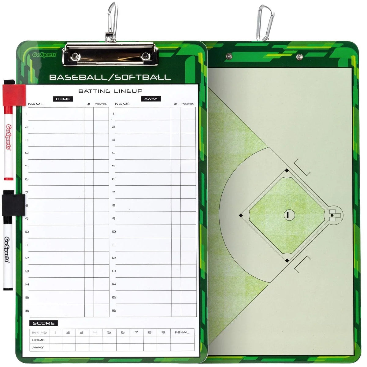 2-Sided Coaches Dry-Erase Clipboard | Baseball