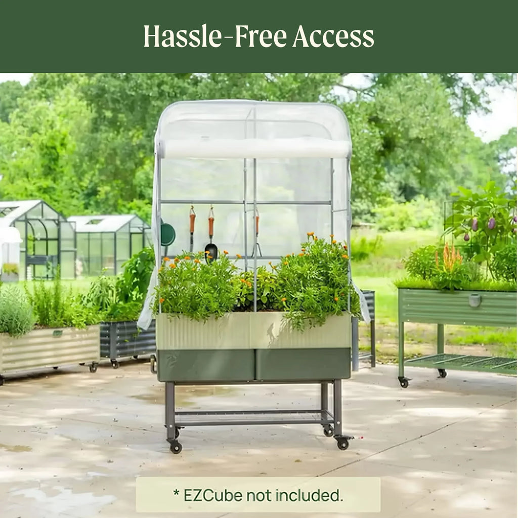 Mesh Cover & Trellis System for EZCube Planter 21" x 24" | Cover Only
