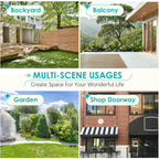 AECOJOY Retractable Awning, 40"x80" Manual Outdoor Awnings for Door Entrance, Sun Shade Canopy
