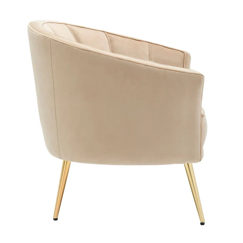 Randolf Velvet Accent Chair in Silver Orchid