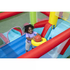 Up, In and Over Wonder Hoops 10' Inflatable Bounce House Park with Basketball and Slide. 126