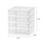4-Drawer Desktop-Organizer Plastic-Drawer Office-Supplies File-Holder