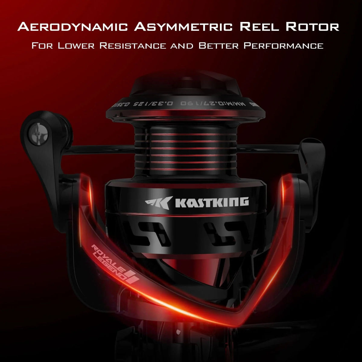 KastKing Royale Legend II Spinning Fishing Reel | Black / 1000 / 5.2:1