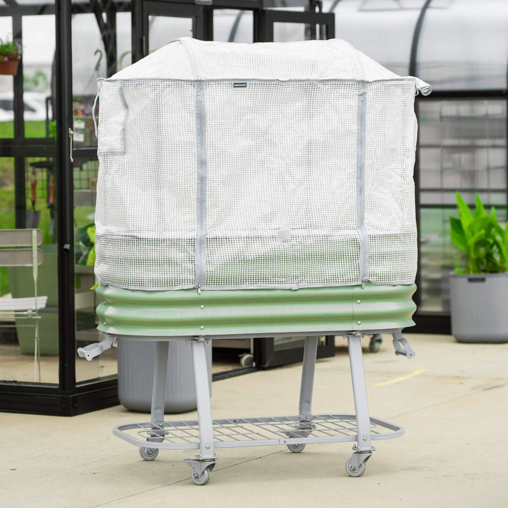Greenhouse Frost Cover for Self-Watering Elevated Rolling Bed | 2.0'W x 4.0'L / Cover Only
