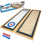 2-in-1 Shuffleboard & Curling Board Game