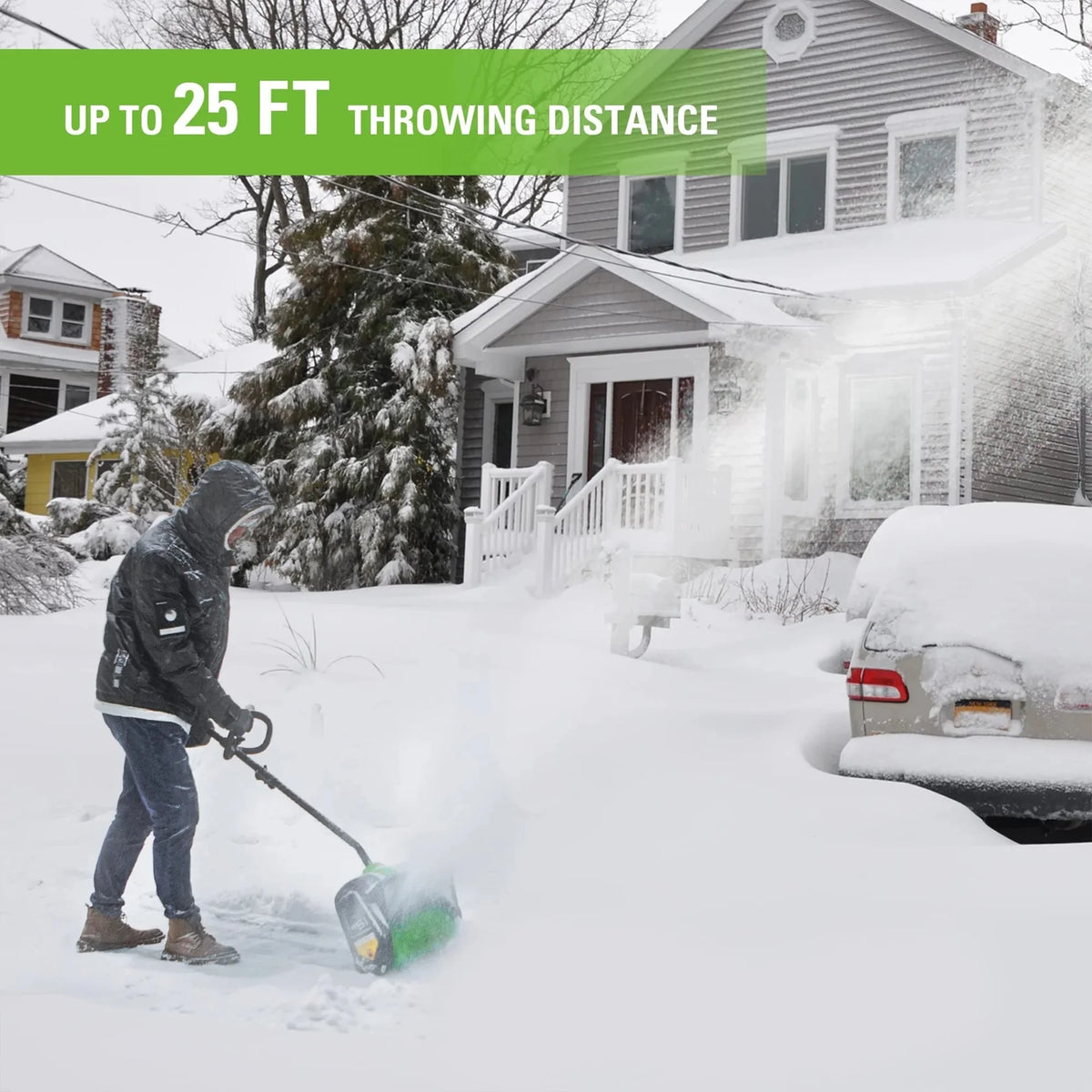 Greenworks 12" 80V Cordless Snow Shovel, Battery Not Included, 2601202