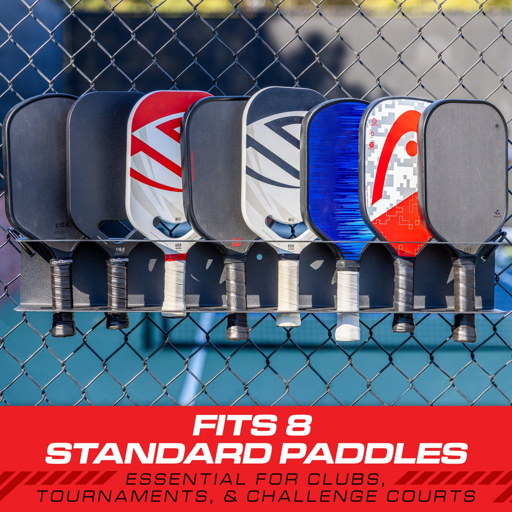 Pickleball Paddle Rack, Holds 8