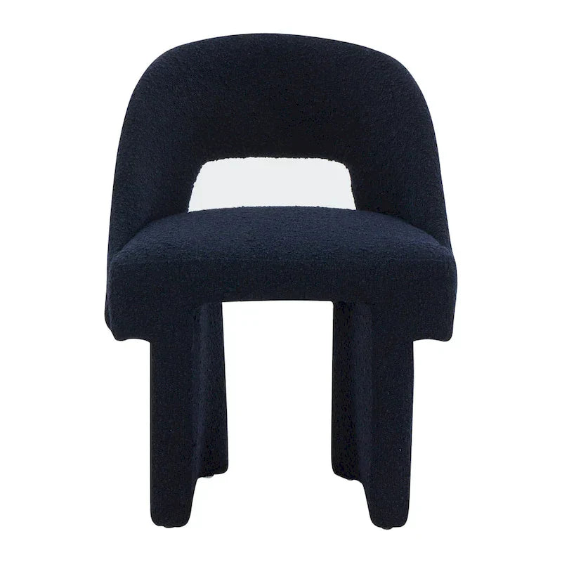 Modern Elegant Boucle Upholstered Accent Chair with MDF Wood Frame for Home Office, Living Room, and Bedroom