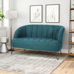 Christopher Knight Home Lupine Contemporary Fabric Loveseat with Hairpin Legs