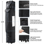 Alden Design Adjustable 10' x 10' Commercial Pop-up Canopy with Wheeled Carry Bag, Blue