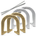 Steel Horseshoe Set, Official Size | Gold Silver