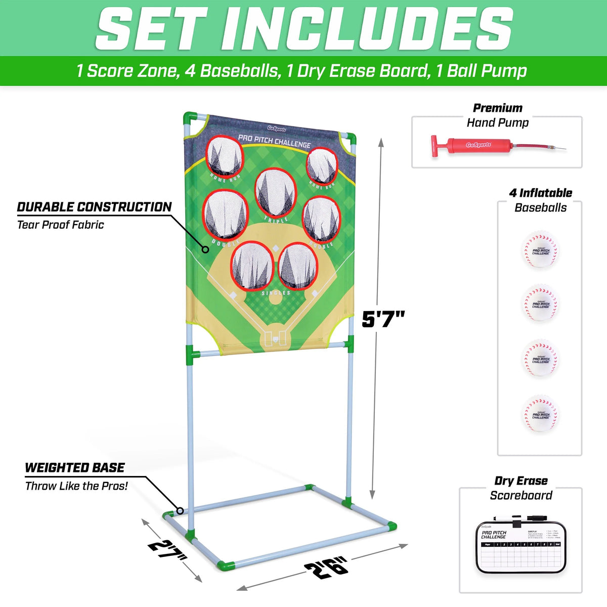 Pro Pitch Challenge Baseball Game Set