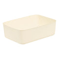 Medium Plastic Storage Organizer Basket, Off-White