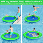 Round Floating Ring Hammock - Heavy Duty Inflatable Raft
