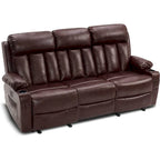 MCombo Faux Leather Electric Reclining Sofa with Heat and Massage - Models 6095/6075/6077