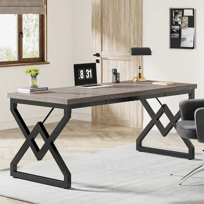 63-Inch Spacious Executive Desk for Home Office Use