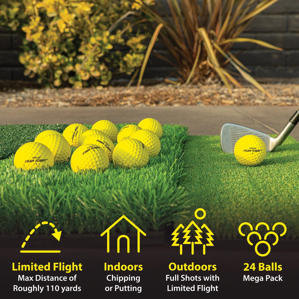 Foam Flight Practice Golf Balls, 24-pk | Yellow
