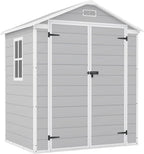 Patiowell 6x4 FT Plastic Outdoor Storage Shed with Floor, Resin Outdoor Storage Shed