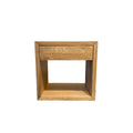 Solid Oak Scandinavian Floating Nightstand with Drawer - Stylish Bedroom Side Table