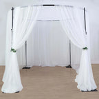 Efavormart 10ft | 4 Post Gold Metal DIY Photography Backdrop Stand, Wedding Arch Canopy Tent