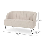 Christopher Knight Home Lupine Contemporary Fabric Loveseat with Hairpin Legs