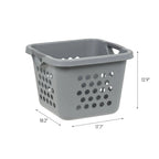Collapsible Laundry Hamper – 30L Foldable Storage Baskets, Gray/Dark Gray, Pack of 3
