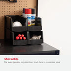 Stackable Open Front Shelf Bin Storage Organizer | M - 4 Pack