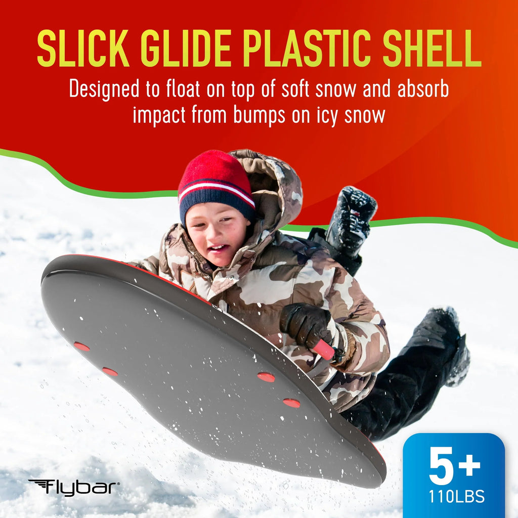 Flybar Kids 36' Rocket Foam Toboggan Snow Sled for Kids with Slick Bottom for Kids, Ages 6+