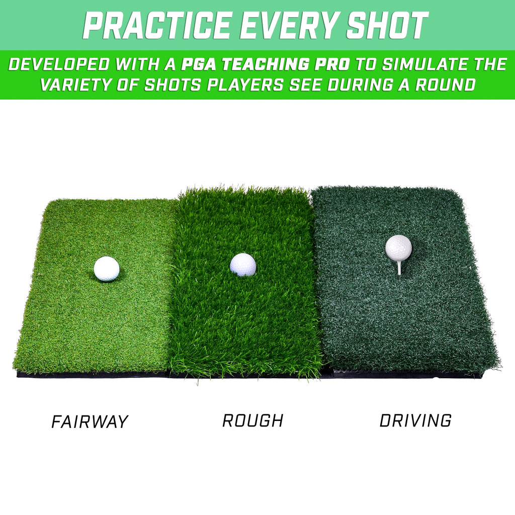 24" x 24" Tri-Turf XL Golf Practice Mat