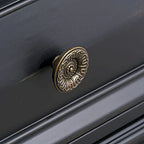 Roundhill Furniture Renova Vintage Black Wooden Bedroom Collection