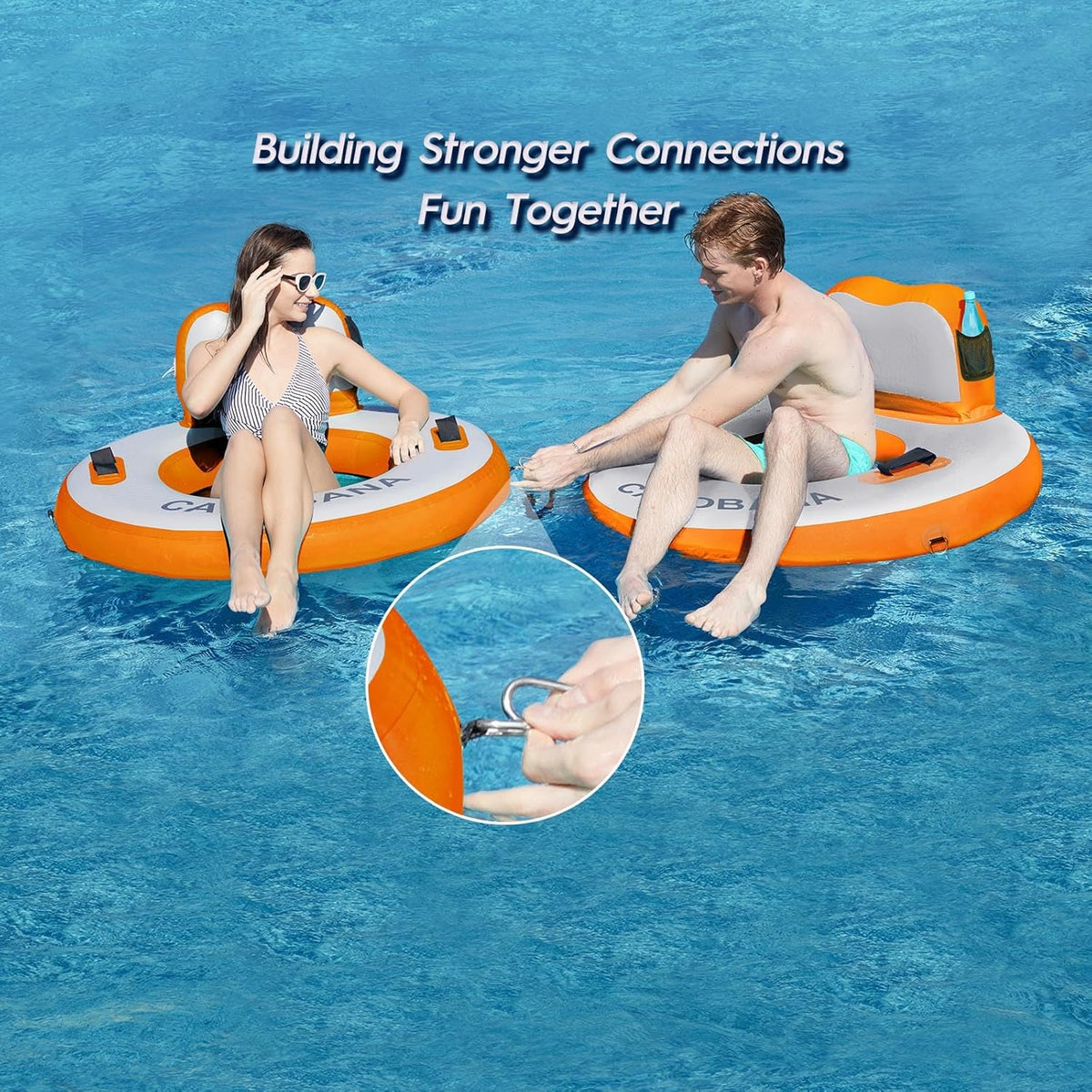 Round Floating Ring Hammock - Heavy Duty Inflatable Raft