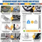 HOTEEL 10x15 Heavy Duty Canopy Tent - Commercial Pop Up with UV50+, Thick Hexagonal Frame, 4 Sidewalls, Anti-Pooling Design & Roller Bag (Black)