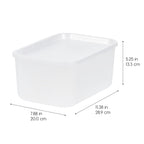 Small Plastic Modular Storage Basket with Lid 4 Pack | Medium Deep
