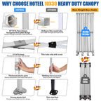 Hoteel 10x15 Heavy Duty Canopy Tent with 4 Sidewalls,Pop up Canopy for Parties Wedding,Commercial Easy up Gazebo with Roller Bag,UV 50+ &,Black