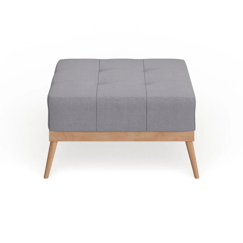 Christopher Knight Home Carson Lund Mid-Century Tufted Fabric Square Ottoman