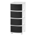 4 Slim Drawer Storage | Black