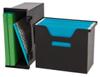 Open Storage Basket, File Organizer, Medium, Black, 6 Pack