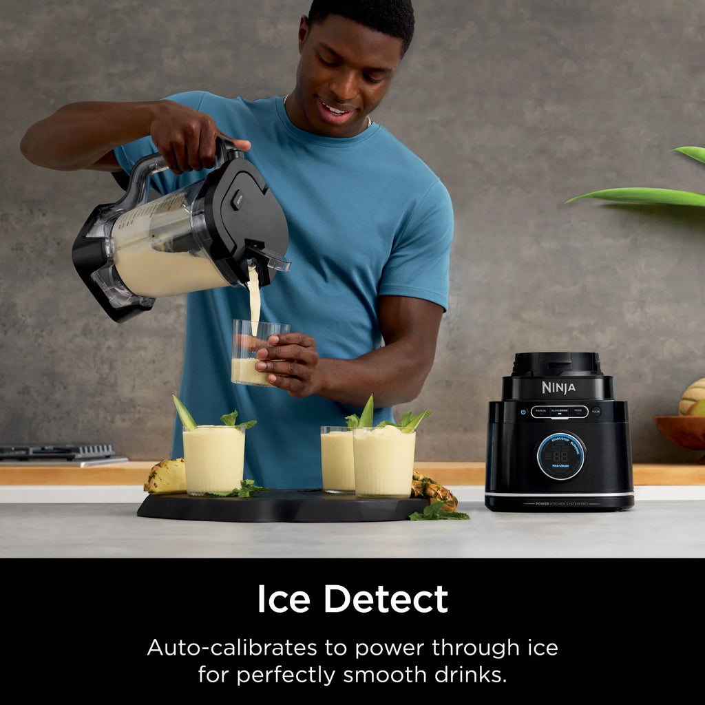 Ninja Detect Kitchen System Power Blender + Processor with Blend Sense Technology, Silver, TB400