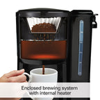 Hamilton Beach BrewStation 12 Cup Coffee Maker with Removable Reservoir, Black & Stainless