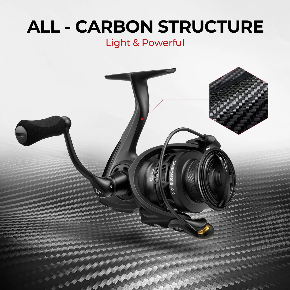 Piscifun Carbon X II Lightweight Spinning Reel | 1000 / Black