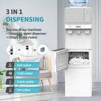 VECYS 3 5 gal Water Dispenser with Ice Maker, 27LBS Daily Ice & Child Lock