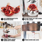 Zulay Kitchen Cast Iron Orange Juice Squeezer Heavy Duty, Easy to Clean, Professional Citrus Juicer Durable Stainless Steel Lemon Squeezer Sturdy Manual Citrus Press & Orange Squeezer (Copper): Home & Kitchen